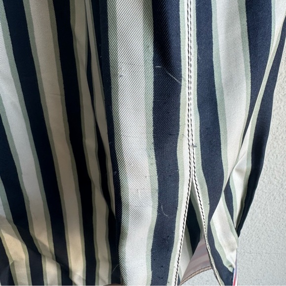 Celine Striped Silk Button Down Shirt Blouse - Picture 6 of 9
